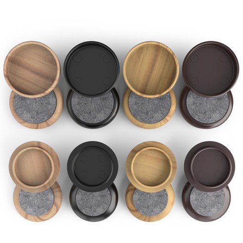Castor cups felt pads - cups,