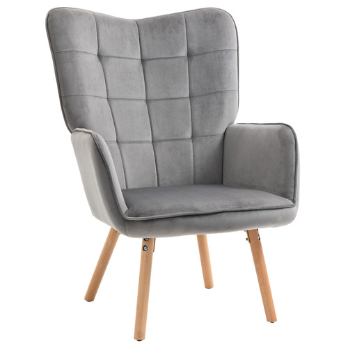 Homcom modern velvet - homcom, velvet-touch