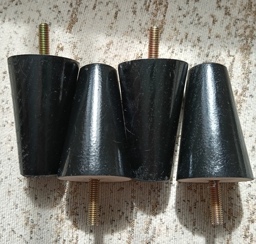 8cm tapered wooden legs - wooden, set