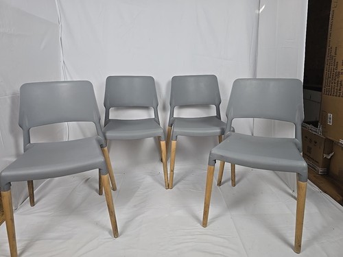 Modern grey dining - modern, chairs