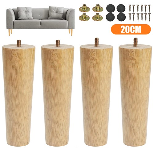 20cm 4pcs wooden - round, cone