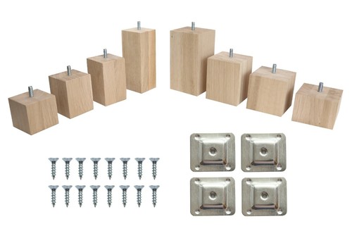 Oak square wooden cube - wooden,
