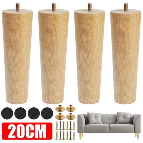 4pcs round tapered - round, wooden