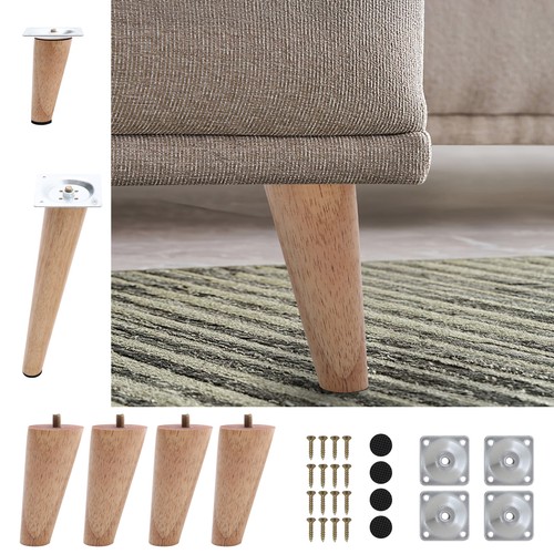 Oak wooden angled round - 4x,