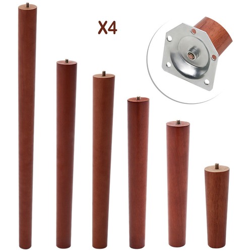 4pc wooden tapered legs feet - 4pc,