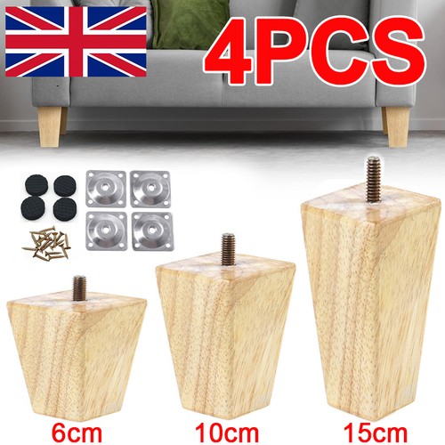 Set wooden legs square - set, 4