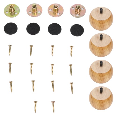 4pcs round wooden - 4pcs,