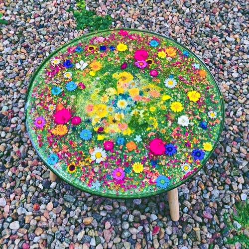 Handmade 50cm floral resin - handmade,