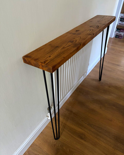 Handmade narrow wooden console - narrow,