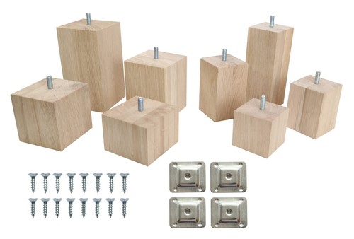 Solid square cube - square, wooden